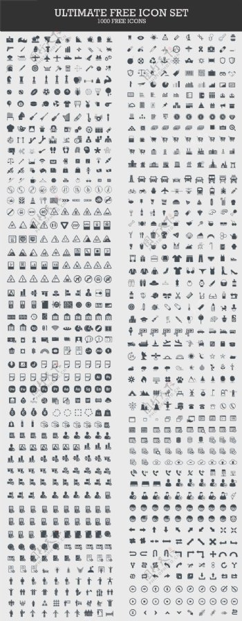 1000个各行业实用icon图标矢量素材