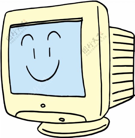 电脑显示器漫画图片