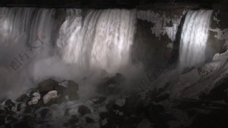 尼亚加拉大瀑布在晚上2股票的录像视频免费下载