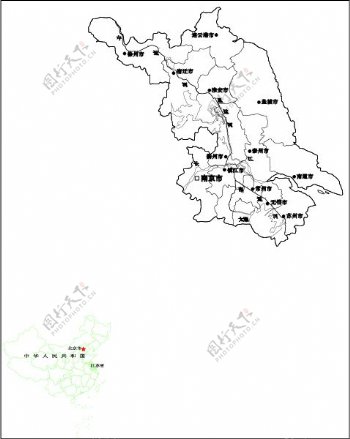 江苏分市实用矢量地图