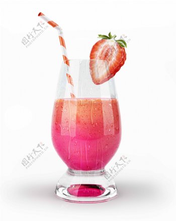 高清草莓汁图片