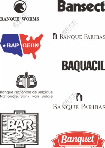 banque公司系列logo标志图片