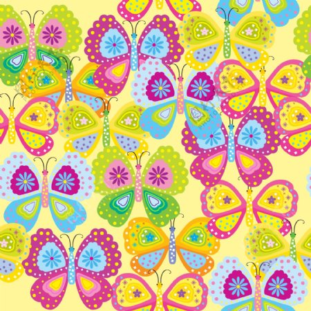 矢量素材炫彩斑斓蝴蝶