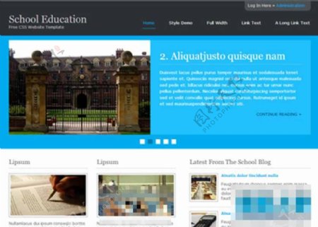 学校教育行业网站模板下载