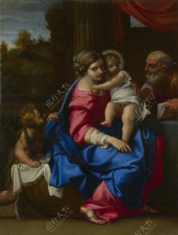 神圣的家庭和婴儿圣施洗约翰图片
