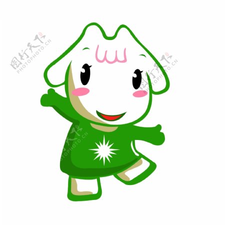 印花矢量图色彩亚运会吉祥物可爱卡通免费素材