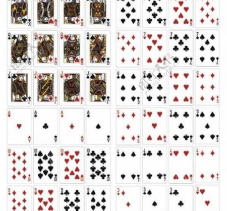 扑克扑克游戏的矢量图形