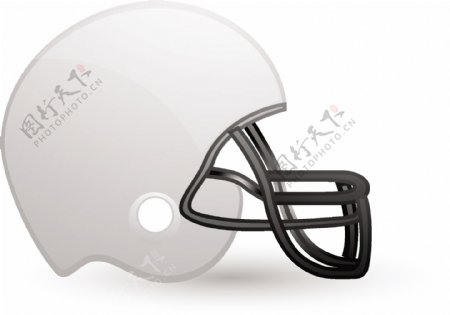 美式橄榄球头盔的白色Lite体育图标