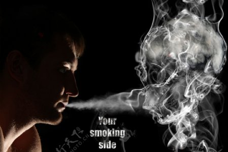 吸烟等于创意广告图片