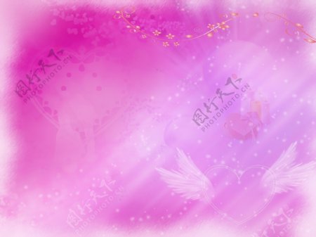 紫色婚纱模板背景浪漫情人节图片