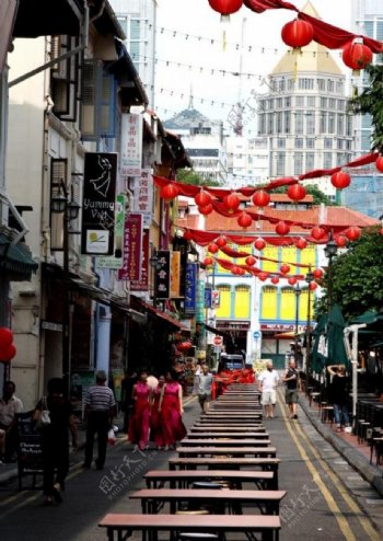 新加坡美食一条街图片