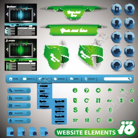 本实用的网页设计元素矢量素材02