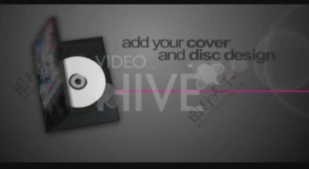 3DDVDcover光盘DVD产品展示ae模板