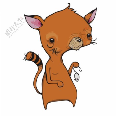 印花矢量图卡通动物狐狸童装免费素材