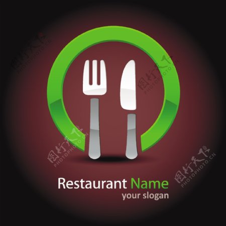 矢量欧式餐厅标志设计