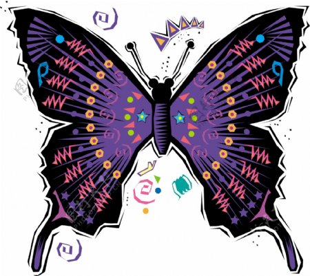 创意艺术动物昆虫矢量素材蝴蝶