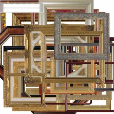 35个木质相框照片边框素材分层