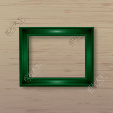 绿色质感相框设计矢量素材