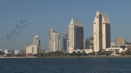 圣迭戈港的船航行速度通过股票的录像视频免费下载