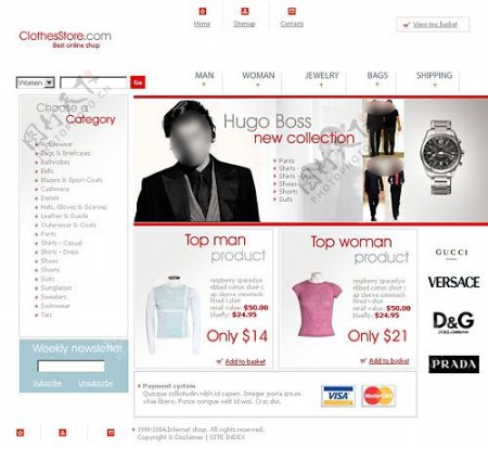 时尚服装展示网页设计