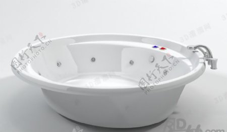 3D四人浴缸模型