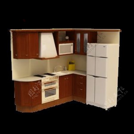 3D厨房组合模型