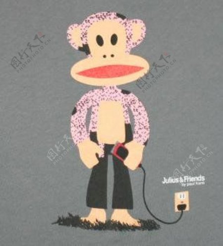 位图可爱卡通卡通动物猴子大嘴猴免费素材