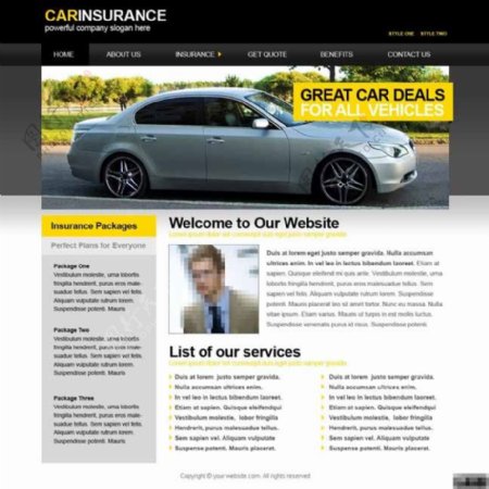 汽车保险公司网页模板