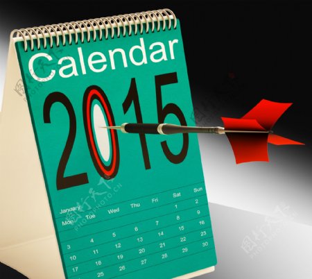2015计划日历显示两个thosand十五