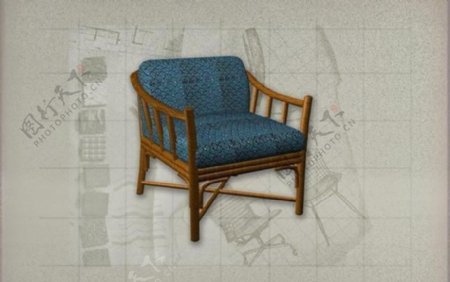 酒店风格家具椅子A0153D模型