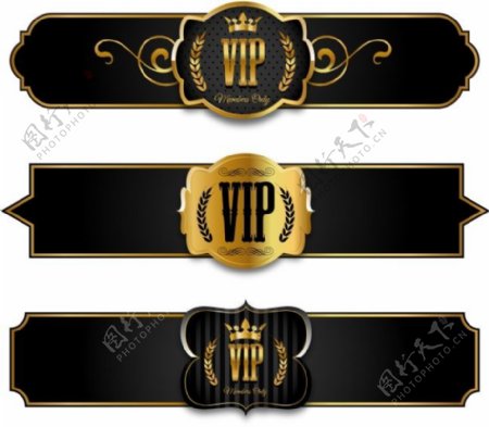 高贵黑色VIP会员卡模板