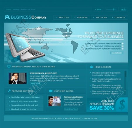 国外简洁科技公司网页模板