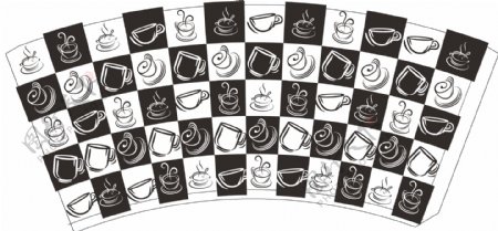 纸杯黑白设计咖啡杯图片