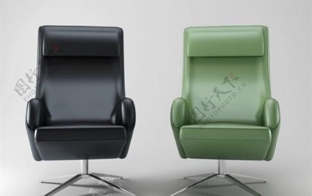 现代皮质座椅3d模型