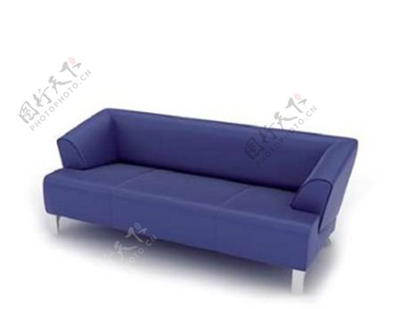现代风格蓝色双人沙发