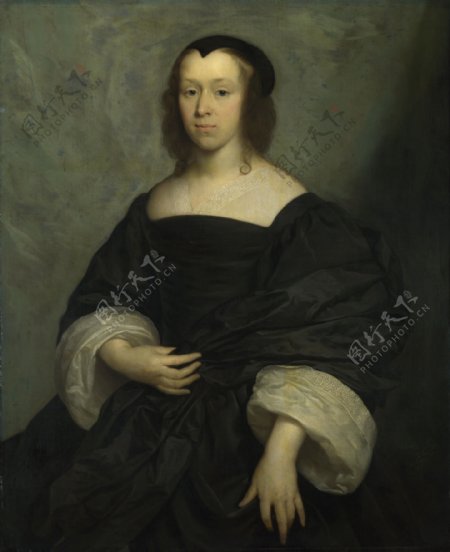 哥尼流约翰逊肖像一位女士图片