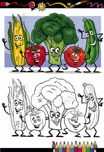 手绘蔬菜图片
