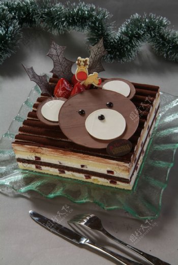 小熊祝福物语蛋糕圣诞节.