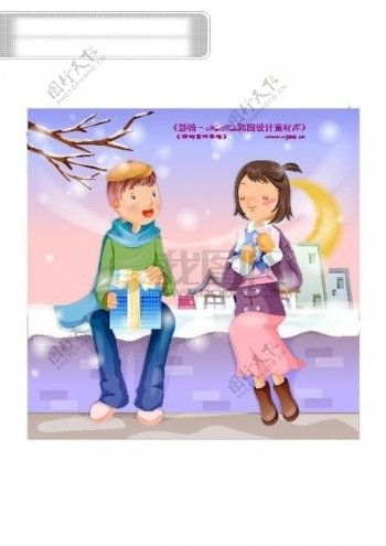 冬日恋人情人节浪漫卡通诙谐适量素材HanMaker韩国设计素材库
