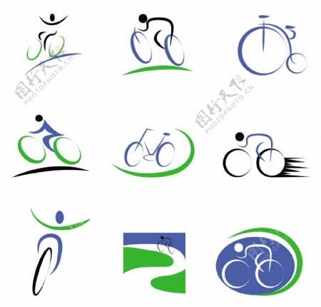 自行车和自行车的图标