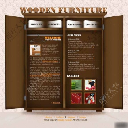 木质家具网页模板