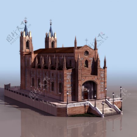 大型教堂模型高精致教堂