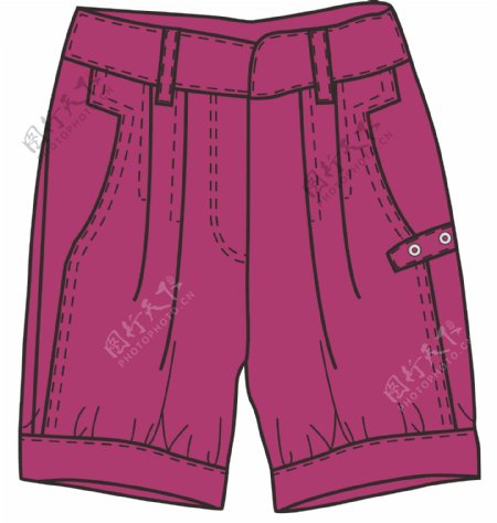 女童裤子版型图片