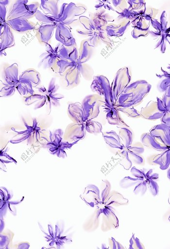 紫色花朵烂漫时尚移门