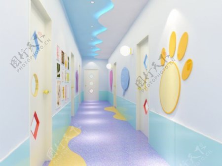 幼儿园走廊模型