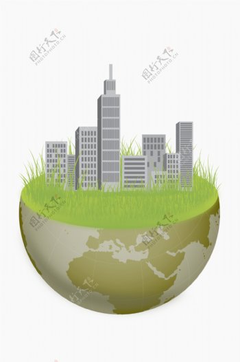 地球建筑环保素材图片