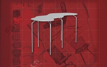 现代主义风格之桌子3D模型桌子020