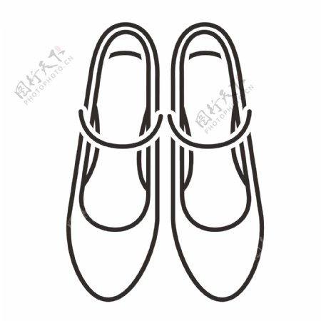 印花矢量图鞋子色彩黑白色抽象免费素材