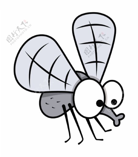 蚊子的万圣节卡通矢量图