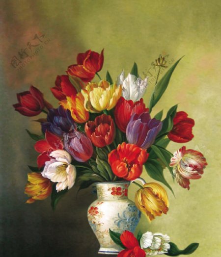 花瓶油画